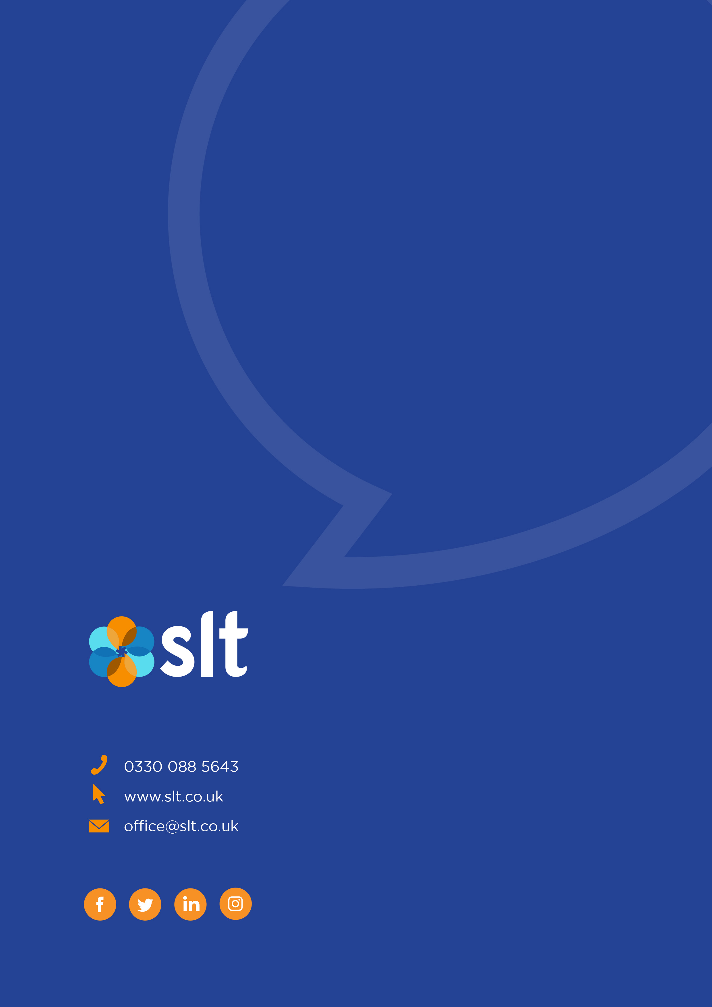 Job pack cover for slt.co.uk